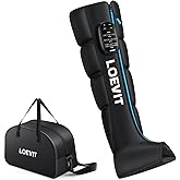 LOEVIT Cordless Air Compression Leg Massager for Pain Relief, Full Leg Boots with Dynamic Pressure, Enhances Circulation, Reduces Muscle Pain, Fast Recovery (Single)