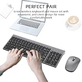 Cimetech Wireless Keyboard Mouse Combo 2.4G Ultra-Thin QWERTY UK Gray view 2