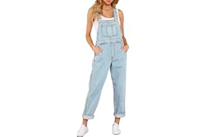 LookbookStore Women's Casual Stretch Denim Bib Overalls Pants Pocketed Jeans Jumpsuits