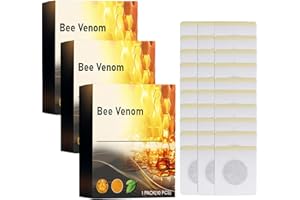 ENTTGO Bee Venom Patches with Natural Extracts,Bee Venom Patches,and Easy to Use for All Ages and Genders,Bee Venom Drainage Patches for Women & Men(3 Bags/30pcs)