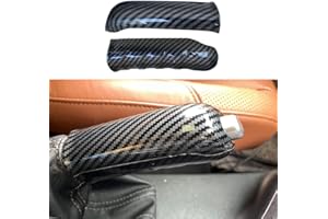 ruihe Carbon Fiber Color Parking Handbrake Hand Brake Handle Cover Trim Fit for Ford Ranger 2016 2017 2018 2019 2020 2021 2022 accessories