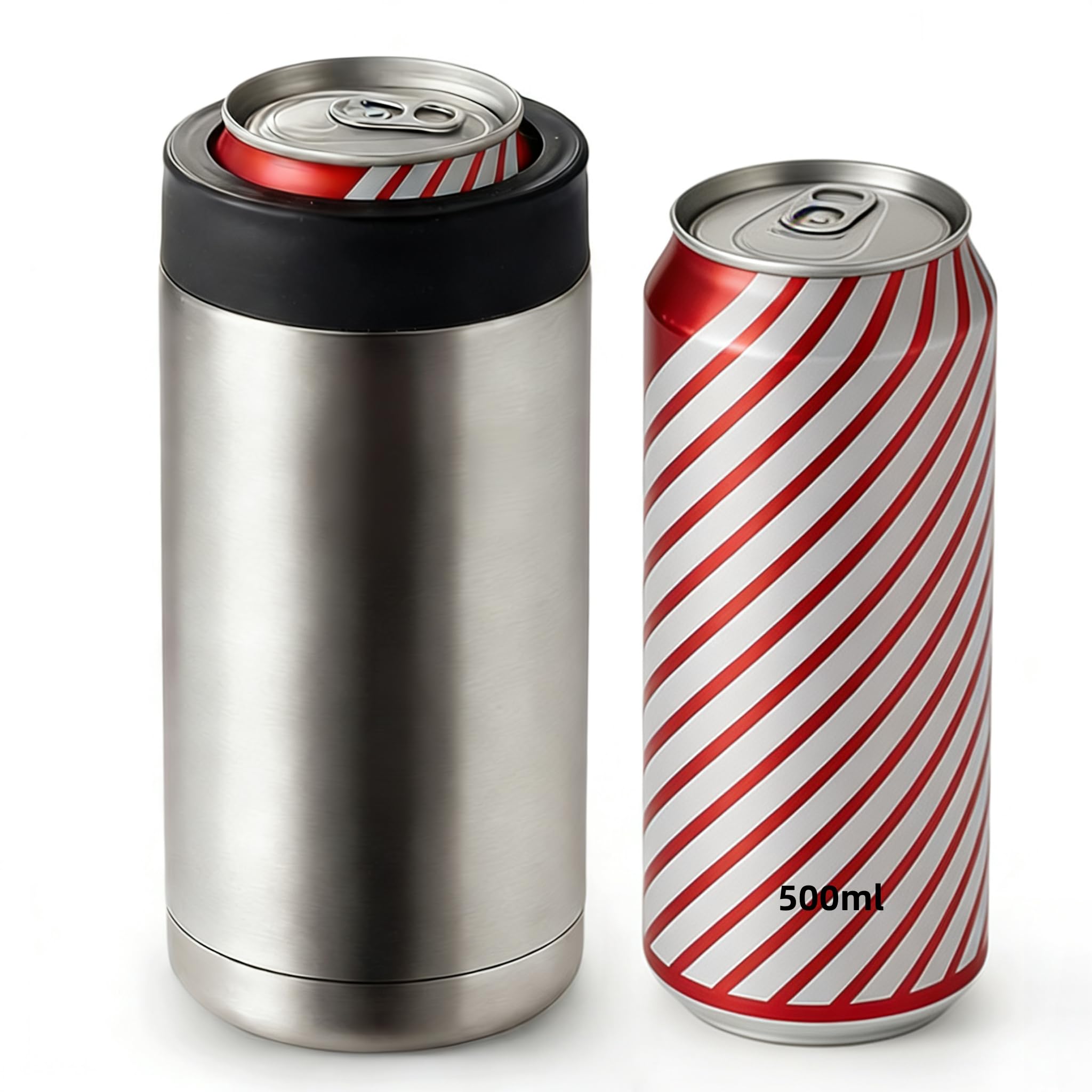 Gteller Can Insulator, Double Wall Stainless Steel Insulated Can Cooler, Beer Bottle Holder 16oz 17oz (17oz-500ml)