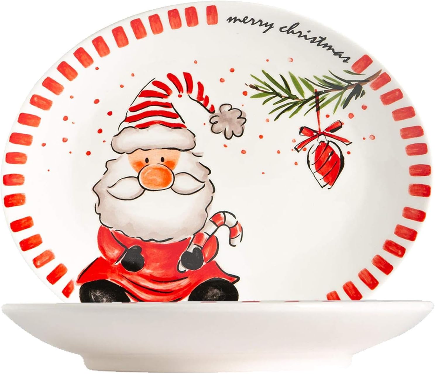 Nicola Spring 2 Piece Christmas Dinner Plates Set Novelty Festive