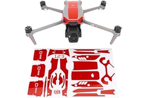 WRAPGRADE Skin Decal Sticker Accent Color Compatible with DJI Air 3S (Super Red)