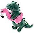 Fringe Studio Squeaker Large Plush Pet Toy, T-Rex (728003), Green, Flamingo Fun
