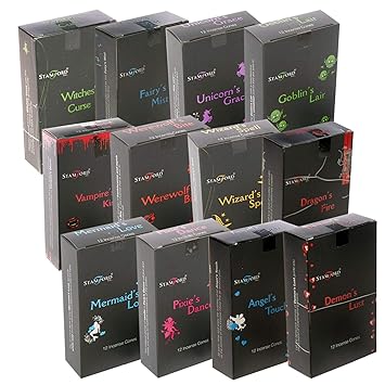 Stamford Black Räucherkegel 144 (12 Boxen, 12 Kegel) gemischte Probierpackung (BOX MIT VERSCHIEDENEN SORTEN).