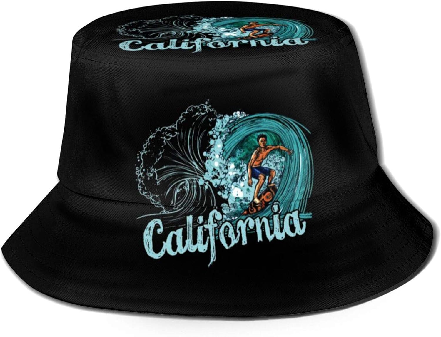 Bucket Hat California surf Surfing on The Beach Fisherman hat Unisex