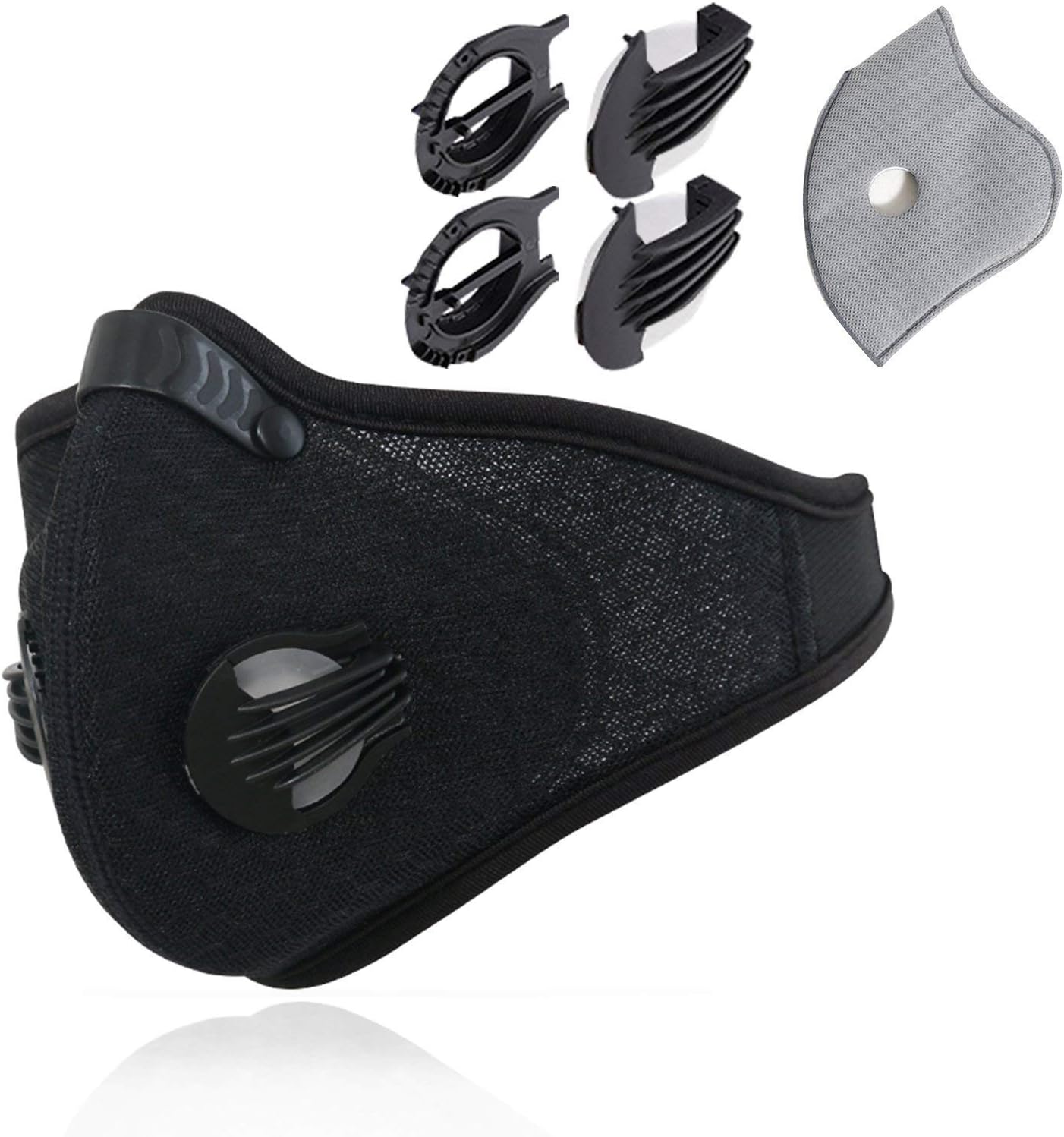 Dustproof Masks ctivated Carbon Dust Mask Filter Allergy Mask Reusable with Extra Carbon N99 Filters for Woodworking Mowing Sanding Running Cycling Outdoor Activities Mowing Half Mask Women Men Black