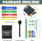 YOVKOK Exercise Bands Set Resistance Bands Door Anchor 5 Pack Fitness view 7