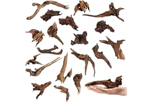 Tfwadmx Natural Small Coral Driftwood for Aquarium Decor 20 Pcs 4-6" Fish Tank Decorations Reptile Decor Assorted Driftwood Branch Reptile Tank Wood Decor
