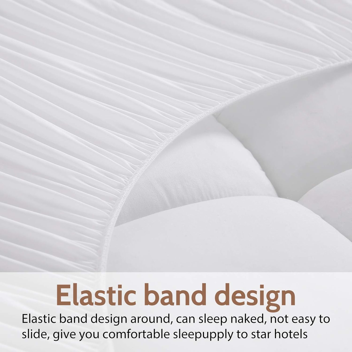 Starcast Sleep Solution Extra Thick Mattress Topper(Queen Size),Cooling Cotton Plush Down Alternative Fill Mattress Pad Cover,Gel Fiber Filled Bed Pillowtop,Fits Mattress Upto 21'' DEEP Pocket: Home & Kitchen