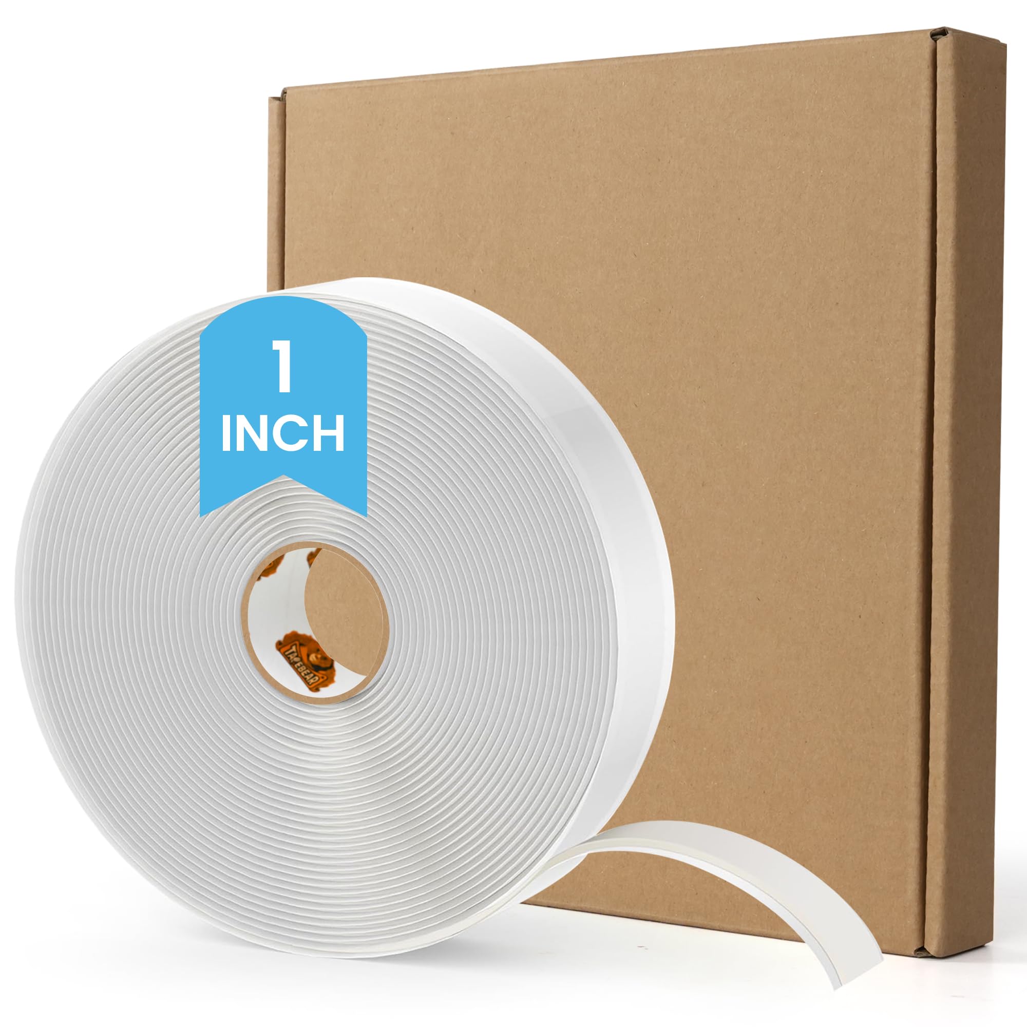 TAPEBEAR Butyl Tape 25mm x 9m White, 3mm Thick Plumbers Putty Tape RV Sealant Tape Window Sealing Tape Leak Proof Double Sided Butyl Caulking Tape for Boat Sealing, EDPM, Automotive, Camper