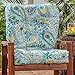 Greendale Home Fashions Outdoor Seat/Back Chair Cushion in Painted Paisley, Baltic