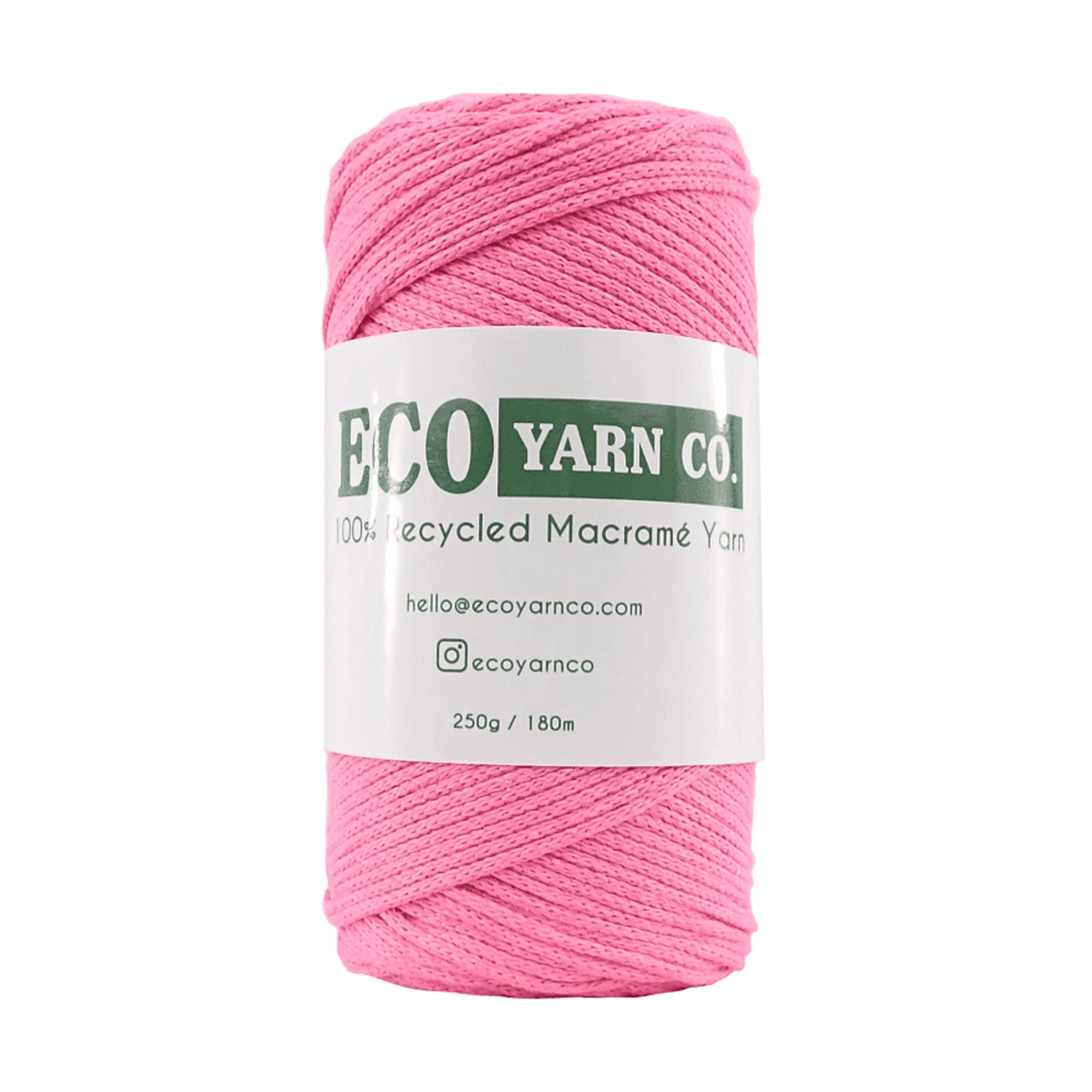 Dark Pink Cotton/Polyester Macrame Yarn, 180m (250g) — image 1