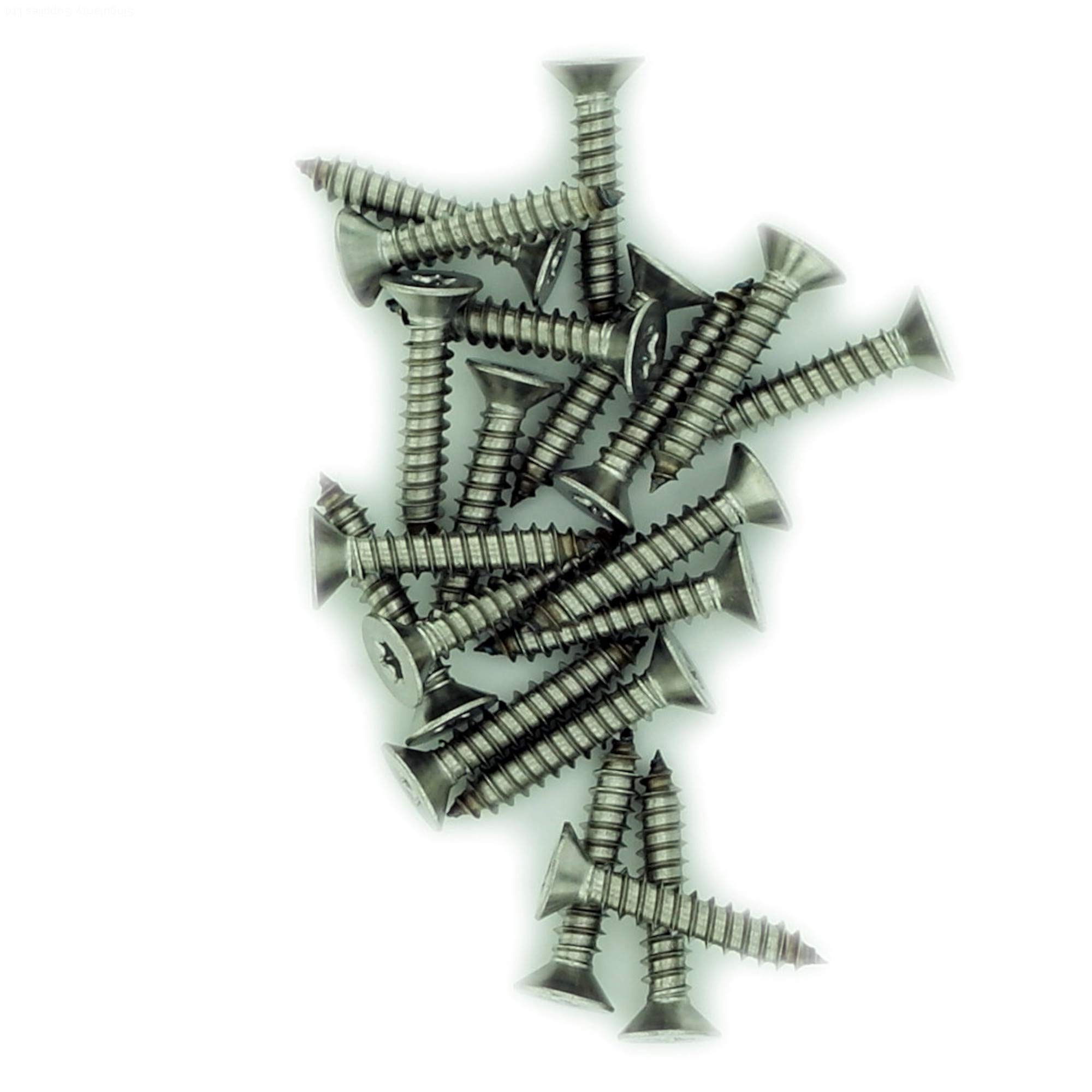 No.14 x 0.5 (6.3mm x 13mm) TX Countersunk Self-Tapping Screw - Stainless Steel (A2) (Pack of 20)
