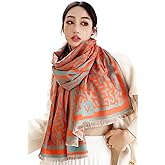 RainFlowwer Womens Pashmina Shawls & Wraps Scarf, Cashmere Large Soft Fall Winter Scarves for Wedding Evening Dress