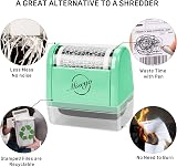 Miseyo Wide Identity Theft Protection Roller Stamp Set Mint Green 3 Refills view 5