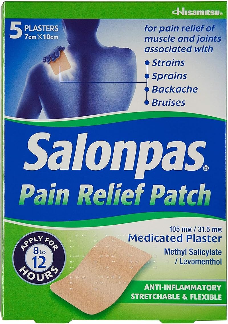 Salonpas Pain Relief Patch 5 Pack Medicated Plaster for Joint Muscle Pain
