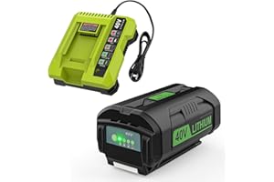 AYTXTG 40 Volt 6500mAh Lithium-ion Battery for Ryobi 40V Battery Cordless Tools OP4040 OP4026 OP4030 OP4050 OP4060A 40V Ryobi Battery with Ryobi 40v Charger OP401