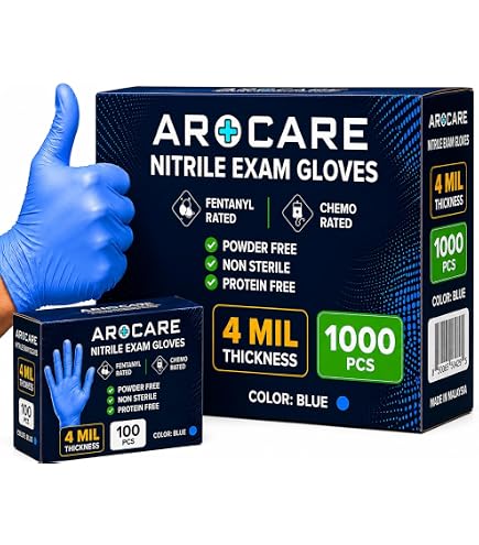Amazon.com: Ambitex NSM400 Gloves Nitrile Small Royal Blue Powder