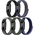 Bcuckood Nylon Band Compatible with Fitbit Inspire 3/Inspire 2/Inspire HR/Inspire/Fitbit Ace 3/Ace 2 Soft Nylon Sport Wristband Breathable Adjustable Replacement Strap for Women Men