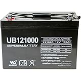 Universal UB121000-45978 12v 100AH Deep Cycle AGM Battery 12V 24V 48V(Black)