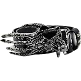 NFVITLP Goth Belt Punk Y2K Skull Heart Palm Rose Belts Multi Color Fashion Belt Personalized Jewelry for Women
