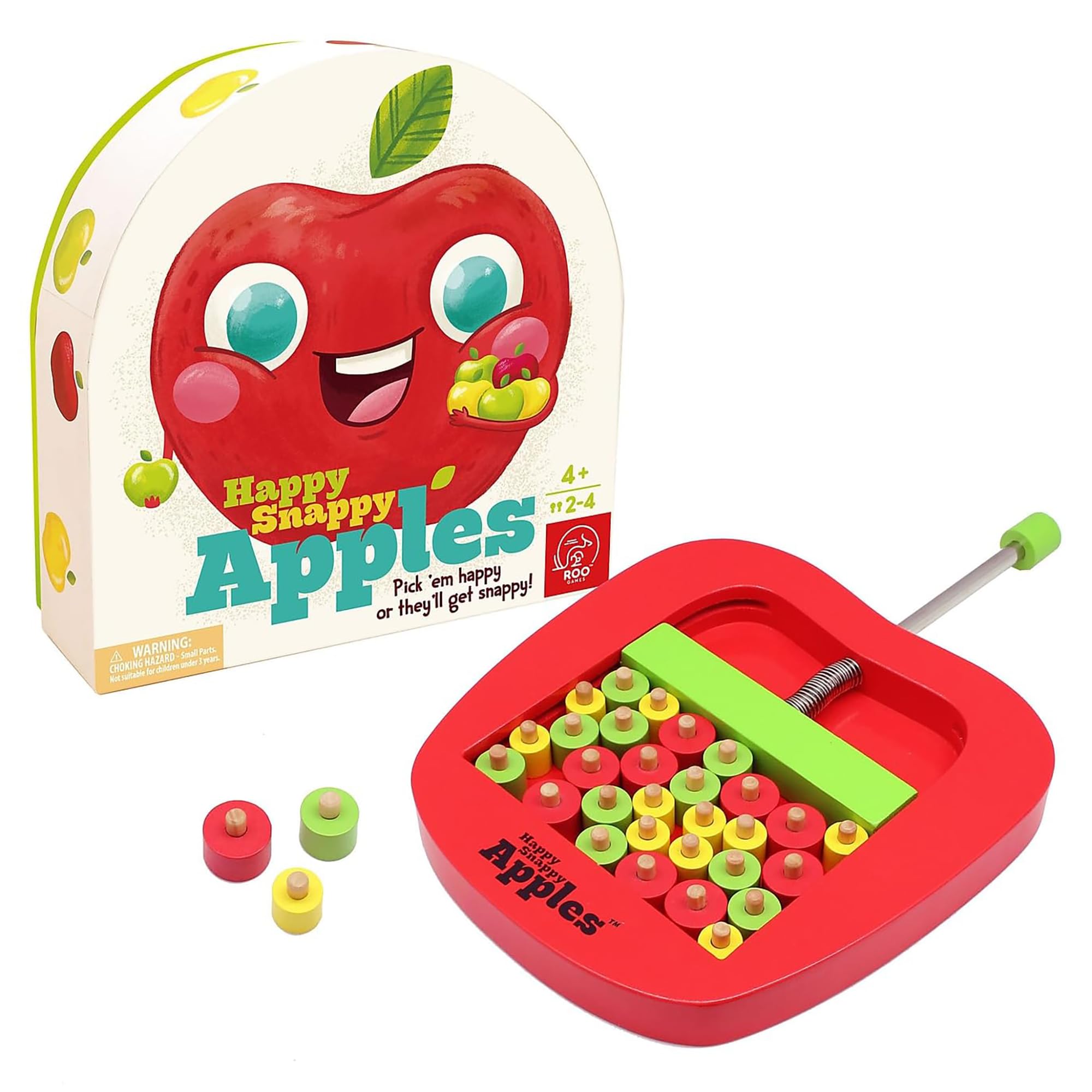 Photo 1 of ROO Games Happy Snappy Apples - Fun Wooden Strategy Game for Kids - for Ages 3-4-5-6 + - A Super Cute Traditional Timber Motor Skills Game for Children and Families