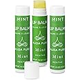 ALIDA PURE Mint Lip Balm Collection, Vegan Lip Balm, Beeswax Free, with Avocado Oil, Organic Jojoba Oil, and Vitamin E, for Dry, Chapped, or Cracked Lips, 3 Tube Set