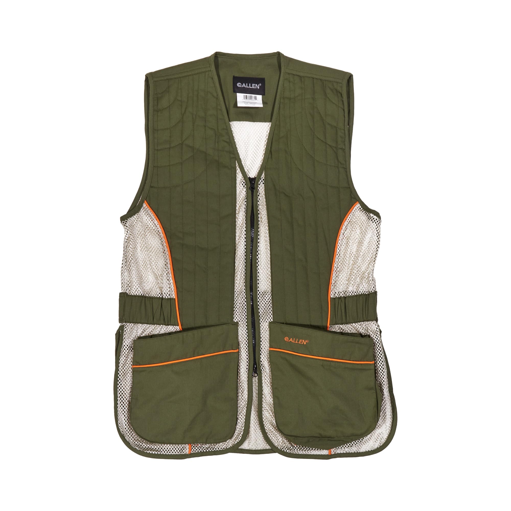 Allen Company unisex adult Apparel Ace Range Shooting Vest with Moveable Shoulder Pad Medium Large Olive Tan 22, Olive/Tan, Medium-Large US