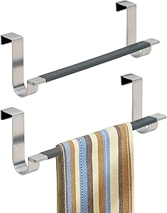 mDesign Juego de 2 toalleros de baño sin Taladro – Práctico ...