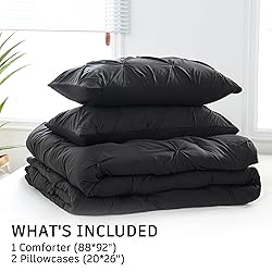 DOWNCOOL Queen Comforter Set - 3 Pieces Cute Pinch