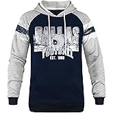 Geneisteck Mens City Classic Football Fans Soft & Warm Sweatshirt Hoodie Pollover - Navy & Grey