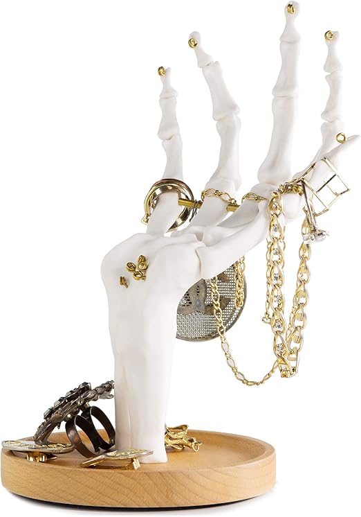 skeleton hand ring and jewelry organizer