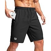 G Gradual Men's Athletic Running Shorts with Zipper Pockets Quick Dry 7"/ 5"/ 9" Workout Gym Shorts for Basketball Hiking