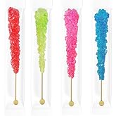 Fruidles Rock Candy Lollipops Pops Candy Suckers, Variety Color Assortment, Individually Wrapped, 6.5" (3-Pack)