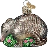Old World Christmas Armadillo Glass Blown Ornament for Christmas Tree, Handcrafted Holiday Decoration, Wildlife Animal Collection