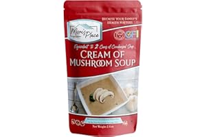 MOM'S PLACE GLUTEN-FREE Mom’s Place Gluten-Free & Dairy Free Cream of Mushroom Soup Mix, Equal to 2 Cans of Condensed Soup, Kosher, Vegan, Nut Free & Soy Free, 2.4 oz