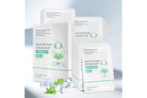 YAFUSIPE Facial Mask Anti Acne Face Masks Skin Care, Sheet Masks With Salicylic Acid Sheet For Acne Prone Hydrating Moisturizing Skincare for Scar Breakouts Pimple Beauty Oil Control Redness 10 Sheets