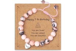 Alissl Birthday Gifts for 4-10 Girls, Adjustable Sparkling Delicate Pink Charm Cute Bracelet for Teen Girls for Daughter Granddaughter Niece Sister Teens Friends