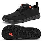 Men's Barefoot Wide Toe Box Shoes - Minimalist Barefoot Shoes with Zero Drop Sole Extra Wide Slip on Walking Shoes for Men