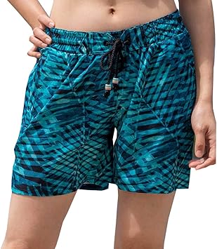Amazon Rinne リンネ 水着 レディース サーフパンツ ミドル丈 海パン ショートパンツ ラッシュガード 速乾 体型カバー 水陸両用 Rinne リンネ ラッシュガード