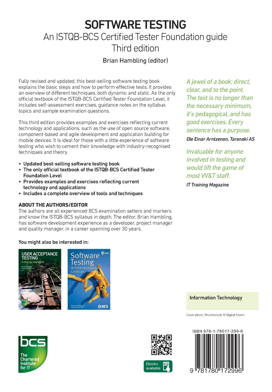  Fr Software Testing An Istqb Bcs Certified Tester Foundation Guide Hambling Brian Man Peter Samaroo Angelina Thompson Geoff Williams Peter Hambling Brian Livres