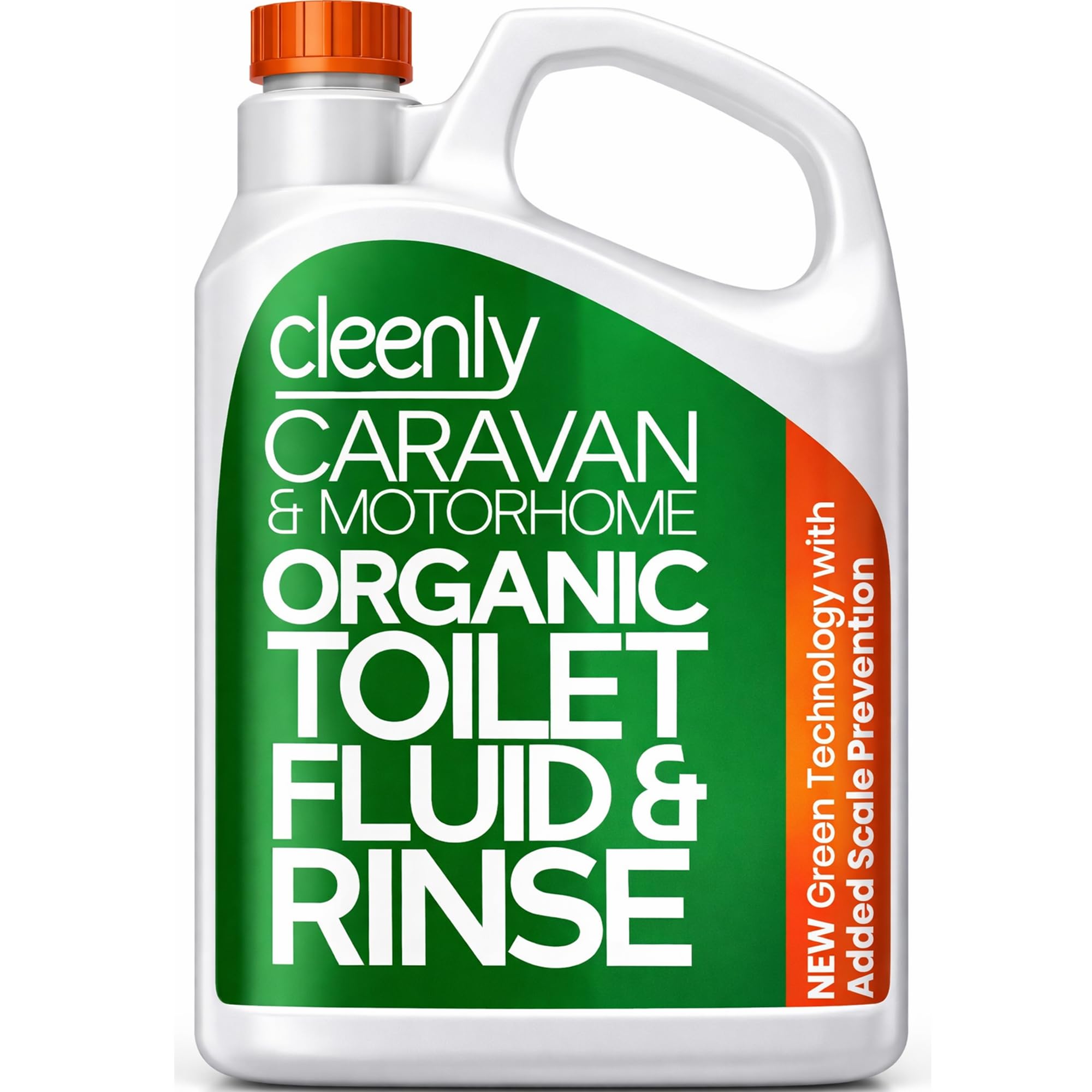 Cleenly Organic Toilet Fluid Rinse Green Solution Cleaner 2L for Caravan and Motorhomes - Eco-Friendly, Formaldehyde Free - 2 Litres