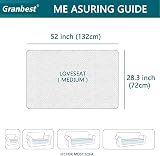 Granbest Non-Slip 2 Seater Sofa Cover Grey Thick Furniture Protector view 7