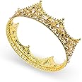 King Crown, CIEHER King Crowns for Men Crystal Vintage Baroque Crown Prom King Crown Tiara Evil Crown Luxury Rhinestone Gold Crown for Birthday Prom Halloween Cosplay Party Birthday King Crown, Birthday Gifts For Men, Birthday Party Decorations