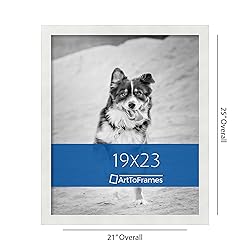 ArtToFrames 19x23 Inch White Picture Frame, This