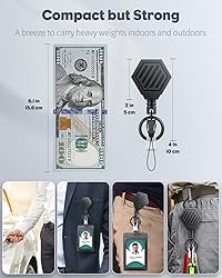 Uniclife Heavy Duty Retractable Keychain with