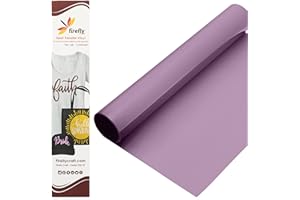Firefly Craft Heat Transfer Vinyl Sheets - Lavender HTV - Iron On Vinyl for Cricut, HTV Vinyl Sheets, Vinyl Iron On, Easy Cut & Weed, Compatible with Cricut & Silhouette Cameo - 1 Sheet 12" x 20"