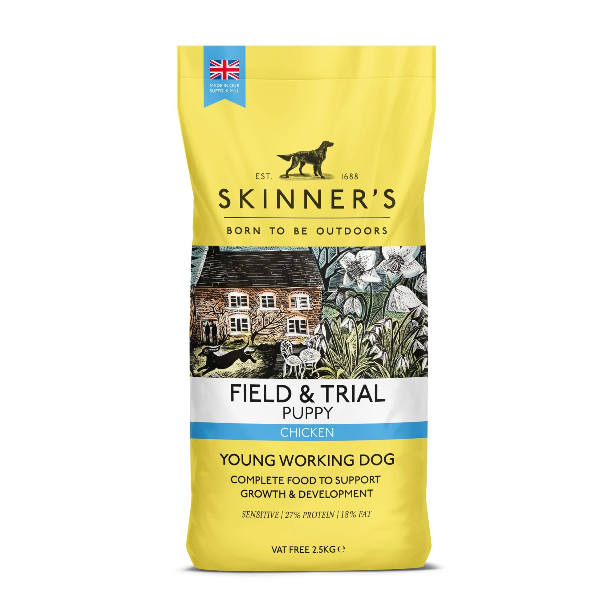 Skinner's Field & Trial Complete Dry Wheat Gluten Free Puppy Food, 2.5 kg